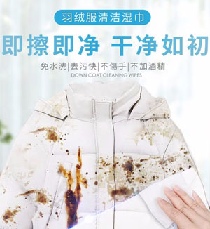 羽绒服清洁湿巾